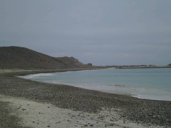 Praia em Cabo Pulmo, no sul da Baja California, Mar de Cortez, no México